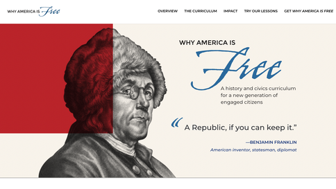 Picture of Why America Is Free website